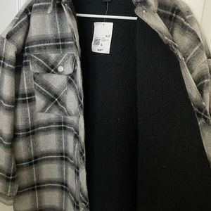 Forever 21- Black and Grey Flannel- Size Small - Has an Oversized fit